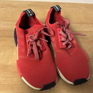 Red adidas sneakers